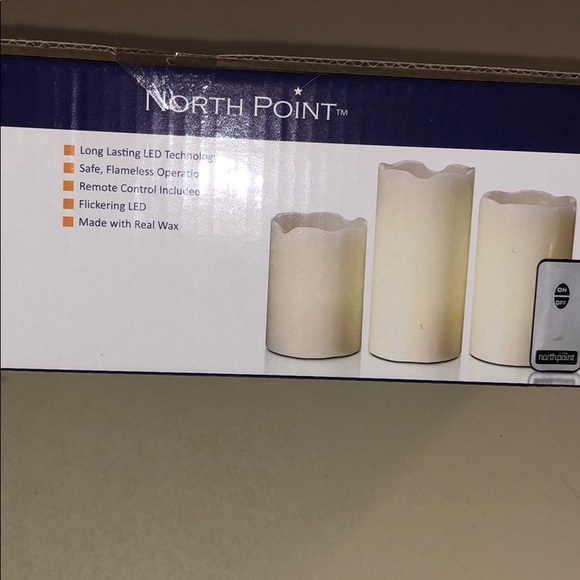 North Point LED Flickering Remote Control Candles - Picture 2 of 3